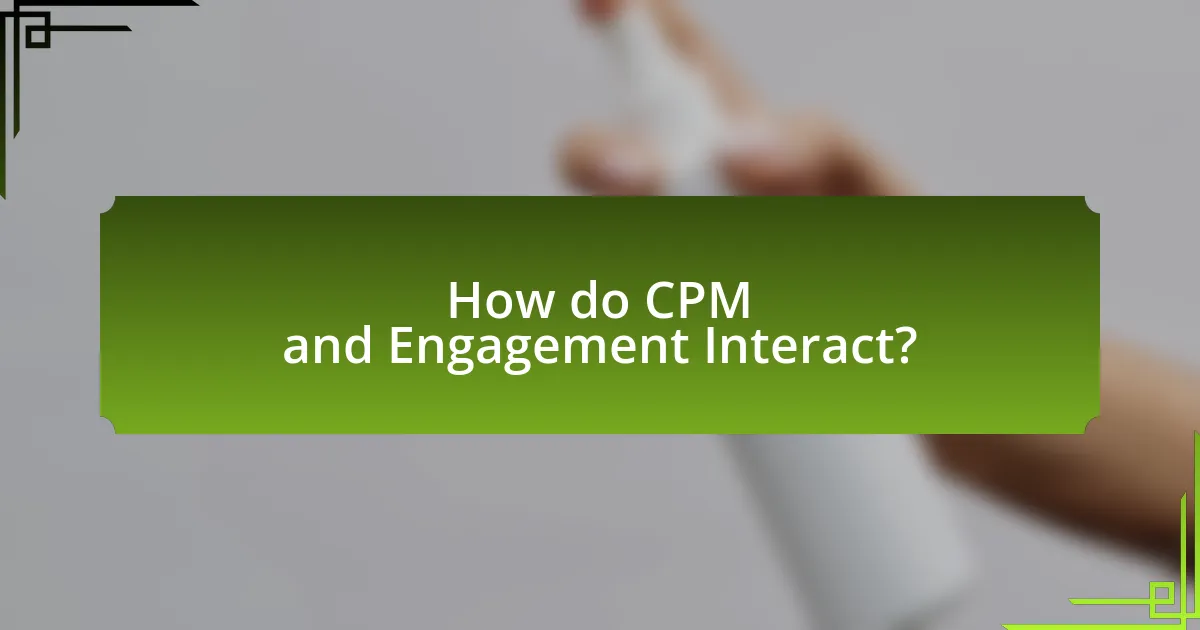 How do CPM and Engagement Interact?