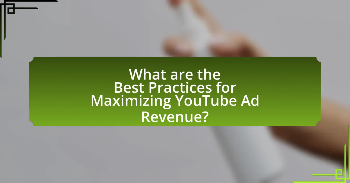 What are the Best Practices for Maximizing YouTube Ad Revenue?
