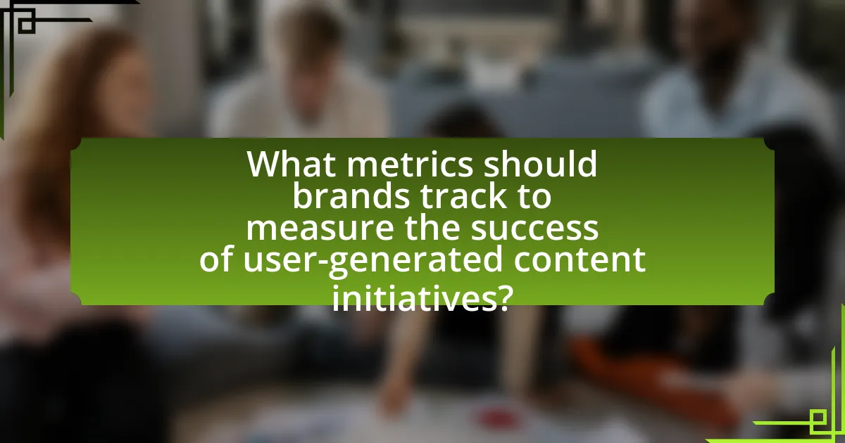 What metrics should brands track to measure the success of user-generated content initiatives?